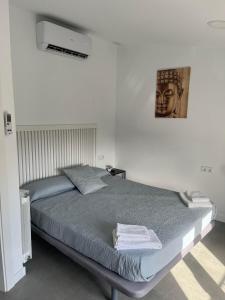 Postel nebo postele na pokoji v ubytování Hostal La Masia