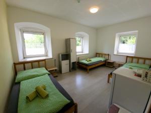 Posteľ alebo postele v izbe v ubytovaní Apartments in Grüner Umgebung