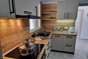 Kuchyň nebo kuchyňský kout v ubytování Aggelikis house