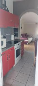 Kuchyň nebo kuchyňský kout v ubytování Apartman Jelena