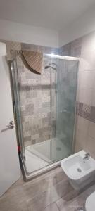 a bathroom with a shower and a sink at Apartamentos Green Park Tenerife in San Miguel de Abona