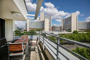 Balkon lub taras w obiekcie ARCOTEL Kaiserwasser Wien