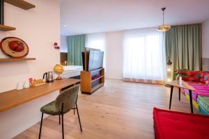 Kuchyň nebo kuchyňský kout v ubytování ARCOTEL HafenCity Dresden