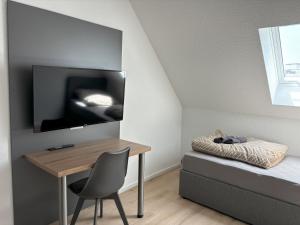 Μια τηλεόραση ή/και κέντρο ψυχαγωγίας στο Apartments Leimen