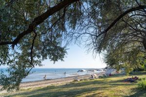 a group of people on a beach with the ocean at Ama Vivi Sorridi in Marina Julia