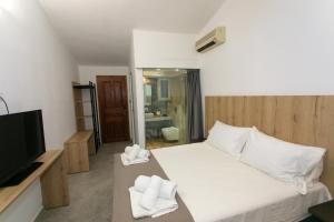 TV a/nebo společenská místnost v ubytování Hotel Philoxenia
