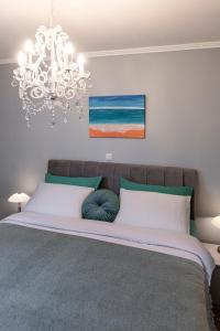 Postel nebo postele na pokoji v ubytování Ston apartment Sagittarius