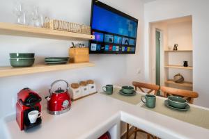 Dapur atau dapur kecil di Terra Vecchia Suites