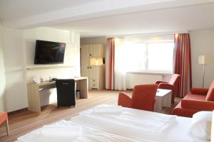 TV a/nebo společenská místnost v ubytování Hotel Gierer