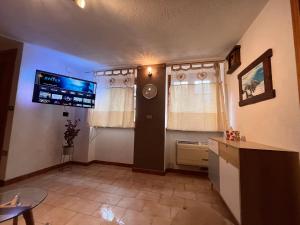 TV a/nebo společenská místnost v ubytování Le Village de Bruil