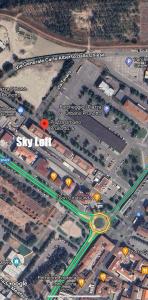 a map of a city with highways and traffic at Sky Loft in Alba