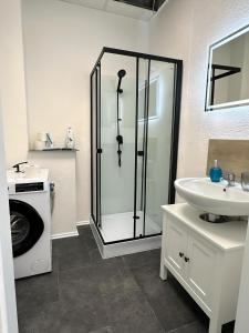 Bilik mandi di Apartment FLIXI II Zentral & Kompakt