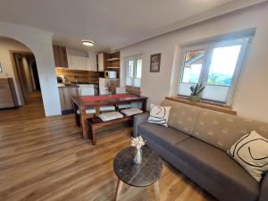 Kuchyň nebo kuchyňský kout v ubytování Pension Appartements Reithof