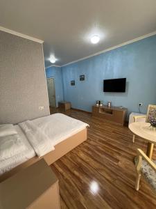 TV a/nebo společenská místnost v ubytování Nork Boutique Hotel