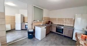 Kuchyň nebo kuchyňský kout v ubytování Pensiunea George