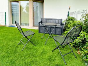 Vonkajšia záhrada v ubytovaní Baltic Edge Apartments