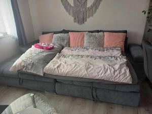 Letto o letti in una camera di Ubytování Dobešov