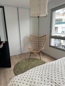 Postel nebo postele na pokoji v ubytování Confortable appartement avec terrasses entre Paris et Disney