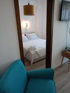 Postel nebo postele na pokoji v ubytování Jagodina Apartman Nastasija- gleda na Aqva park