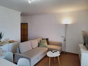a living room with a couch and a table at Belmont 2/2 in L'Estartit