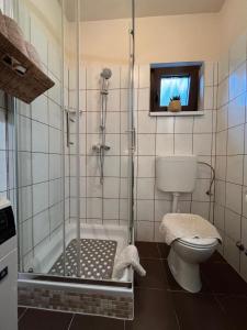 Koupelna v ubytování Apartments Deak