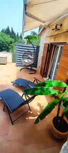 Balkón alebo terasa v ubytovaní Merlo House Dol Hvar