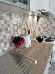 Kuchyň nebo kuchyňský kout v ubytování Apartman Laura