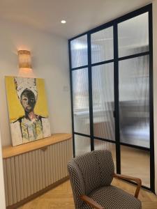 Posezení v ubytování Ultra stylish modern attic