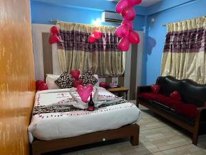 Ένα ή περισσότερα κρεβάτια σε δωμάτιο στο Hotel Middle Point Pvt Ltd