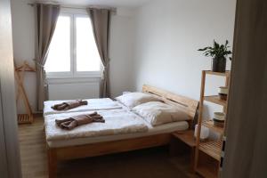 Letto o letti in una camera di Apartmány B. Němcové