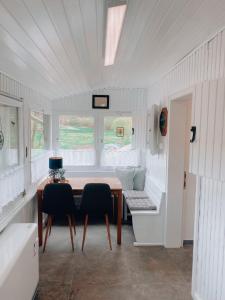 Ruang duduk di Ferienhaus Goldeiche