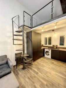 Kuchyň nebo kuchyňský kout v ubytování Haut de villa vue mer 3 pièces climatisé & wifi 4 à 6 personnes
