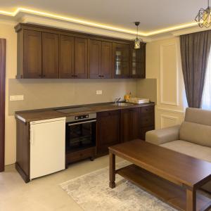 Kuchyň nebo kuchyňský kout v ubytování Apartmani Vila Zabljak