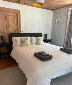 Letto o letti in una camera di Alpine Haus