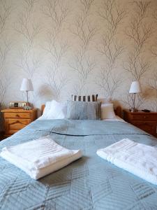 Łóżko lub łóżka w pokoju w obiekcie Apartamenty Vega