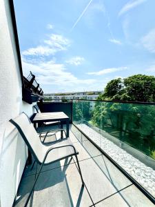 Balkón nebo terasa v ubytování Wohnung mit Balkon