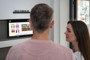 Televiisor ja/või meelelahutuskeskus majutusasutuses Residence Al Frantoio