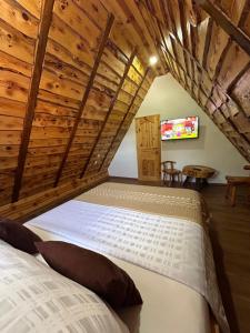 Posteľ alebo postele v izbe v ubytovaní Rustic Lodge Plitvice