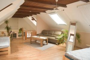 Area soggiorno di Apartmán u Zámku Jindřichův Hradec