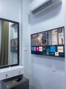 TV a/nebo společenská místnost v ubytování Future Hostel