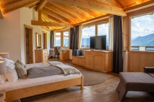 Televiisor ja/või meelelahutuskeskus majutusasutuses Chalet Grumer Suites&Spa