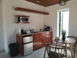 Η κουζίνα ή μικρή κουζίνα στο Quinta Lorame Departamento Cabernet