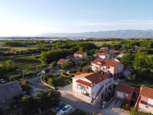 an aerial view of a small village with houses at Apartment Donata in Privlaka