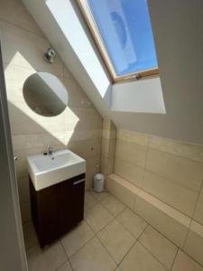 Koupelna v ubytování Dom Wrota Mazur