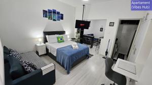 Postel nebo postele na pokoji v ubytování Copacabana Vibes Studios