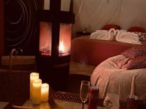 Ảnh trong thư viện ảnh của Évasion Nature: Tipi sur Pilotis avec Étang, Barque et Pétanque à Maulde, Frontière Belge - FR-1-510-148 ở Maulde