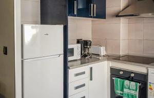 a kitchen with a refrigerator and a microwave at Awesome Apartment In Alicante With Wifi in Alicante