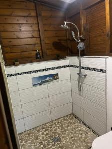 Koupelna v ubytování Bungalow Steens