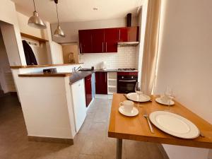 Kuchyň nebo kuchyňský kout v ubytování Albuconis 2 Appartement 1 chambre