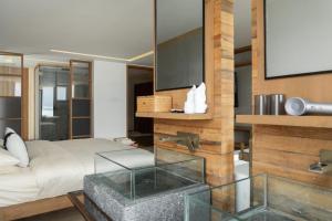 Cuina o zona de cuina de 慢境Slow Land半山海景花园酒店